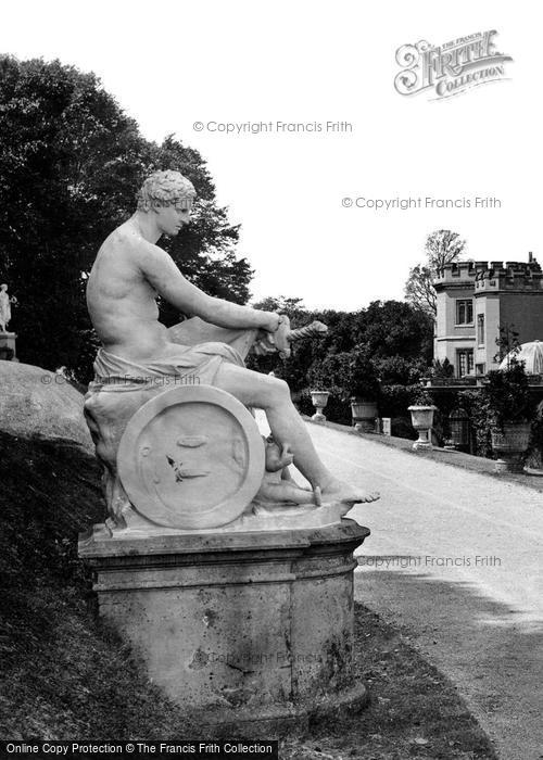 Photo of Cremyll, Statue At Mount Edgcumbe House 1890