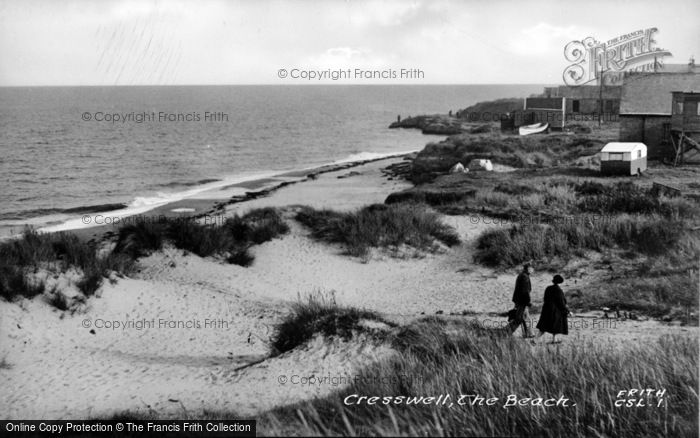 Photo of Cresswell, The Beach c.1955