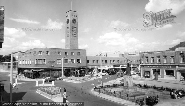 Photo of Crewe, Market Square c.1960