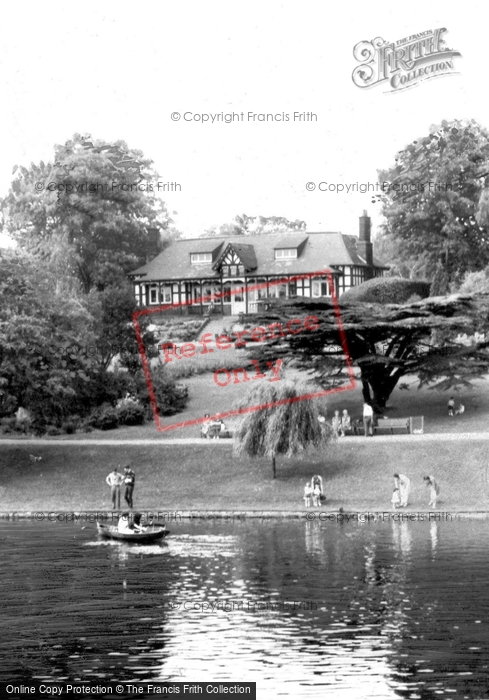 Photo of Crewe, Queen's Park, The Lake And Pavilion c.1960