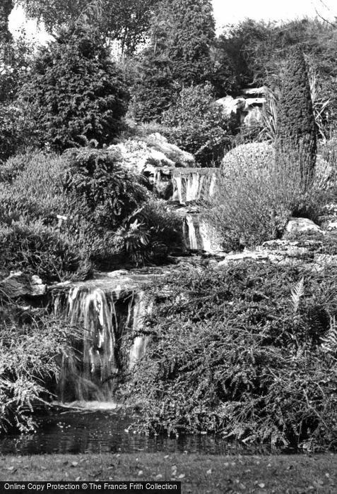 Photo of Crewe, Queen's Park, The Waterfall c.1950