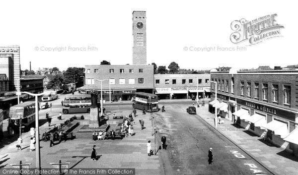 Photo of Crewe, The Square c.1957
