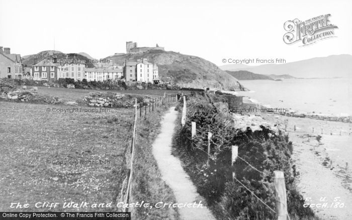 Photo of Criccieth, Cliff Walk And Castle c.1950