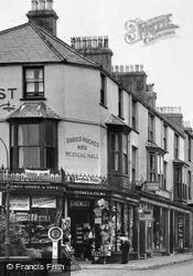 Davies Hughes Chemist Shop, High Street c.1955, Criccieth