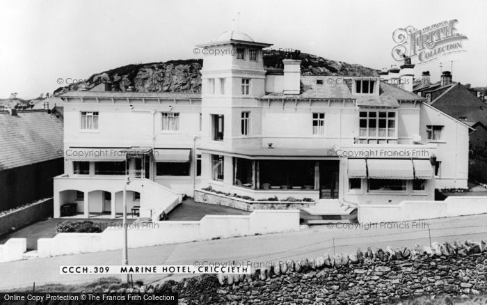 Photo of Criccieth, Marine Hotel c.1965
