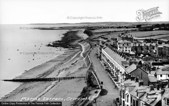Photo of Criccieth, Marine Terrace c.1955