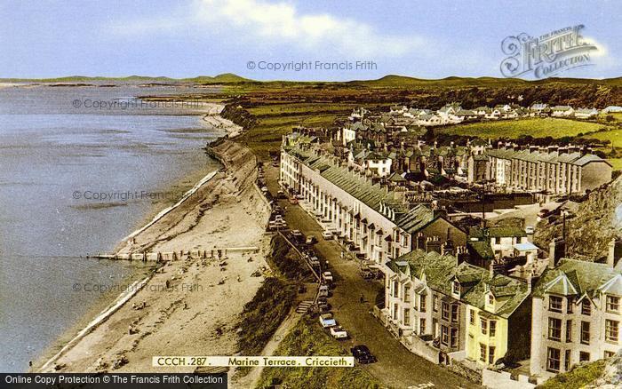 Photo of Criccieth, Marine Terrace c.1955