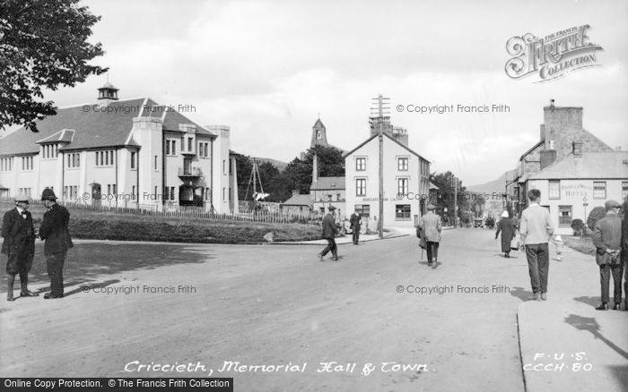 Photo of Criccieth, Memorial Hall c.1955