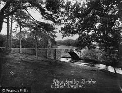 Rhydybenllig Bridge And River Dwyfawr c.1931, Criccieth