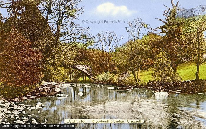 Photo of Criccieth, Rhydybenllig Bridge c.1955