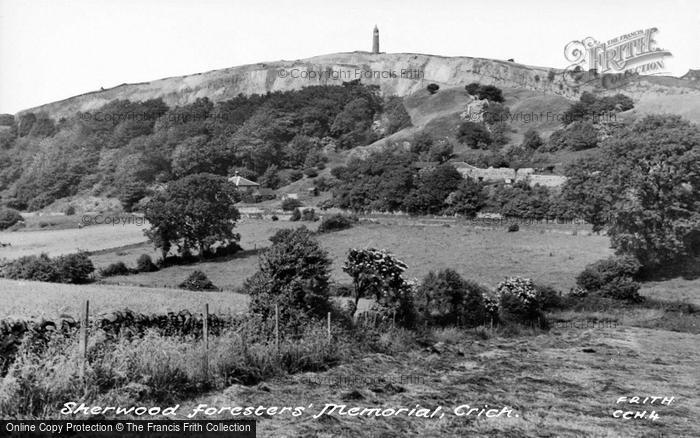 Photo of Crich, Sherwood Foresters' Memorial c.1955