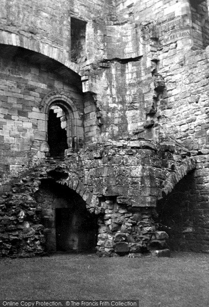 Photo of Crichton Castle, Recess Of Forestair To West Wing 1949
