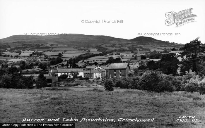 Photo of Crickhowell, Darren And Table Mountan c.1960