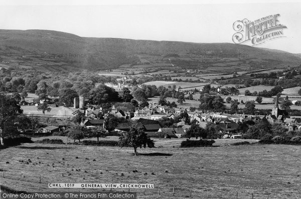 Photo of Crickhowell, General View c.1960