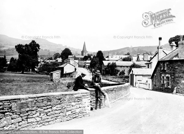 Photo of Crickhowell, in the Village c1930