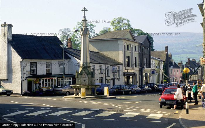 Photo of Crickhowell, The Square And Lucas Memorial Fountain c.1995