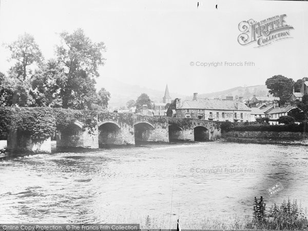 Photo of Crickhowell, View From River Usk c.1930