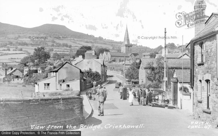 Photo of Crickhowell, View From The Bridge c.1955