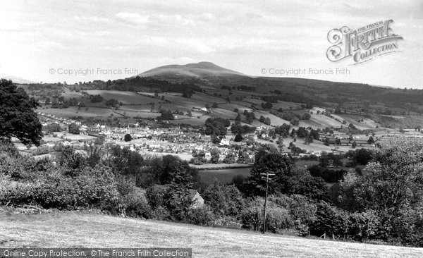 Photo of Crickhowell, View From The Dardy c.1955