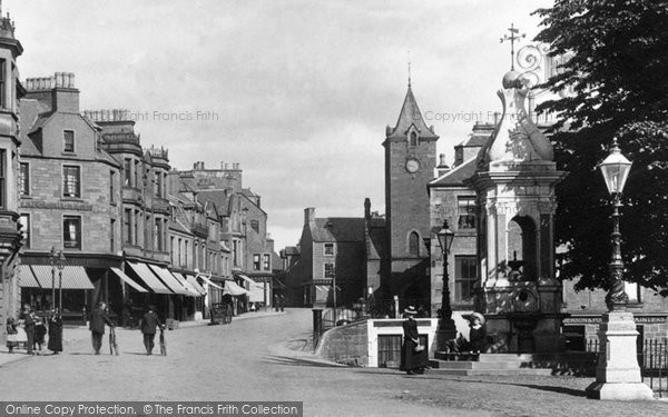 Photo of Crieff, The Fountain, James Square 1899