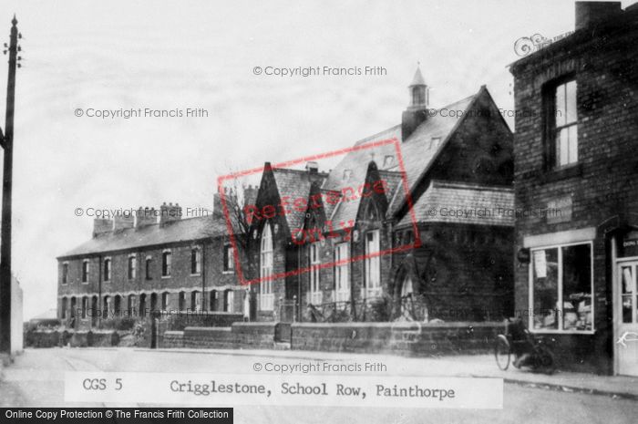 Photo of Crigglestone, School Row, Painthorpe c.1955