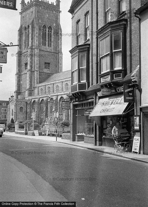 Photo of Cromer, Church From Church Street c.1957