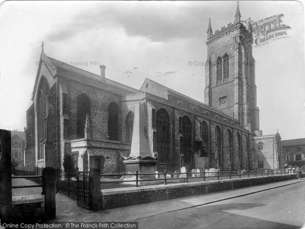 Photo of Cromer, Church Of St Peter And St Paul, North Side 1925