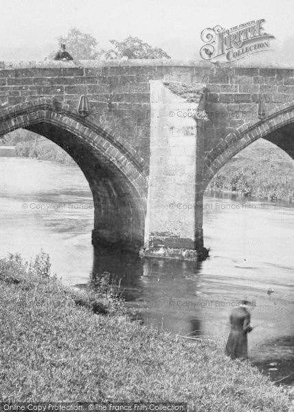 Photo of Cromford, Men On The Bridge 1886