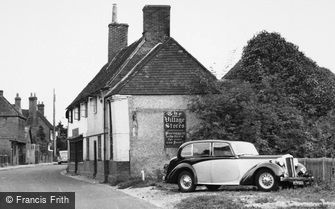 Crondall, Wolseley Car at the Village Stores c1955