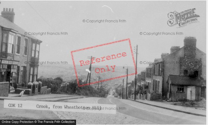 Photo of Crook, From Wheatbottom Hill c.1955