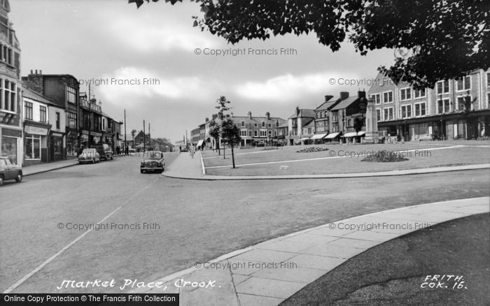 Photo of Crook, Market Place c.1960