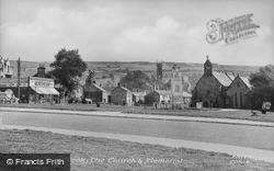 St Catherine's Church And Memorial c.1955, Crook