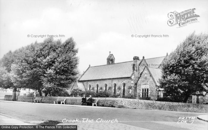 Photo of Crook, St Catherine's Church c.1955