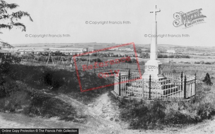 Photo of Cross Hands, The War Memorial And School c.1965