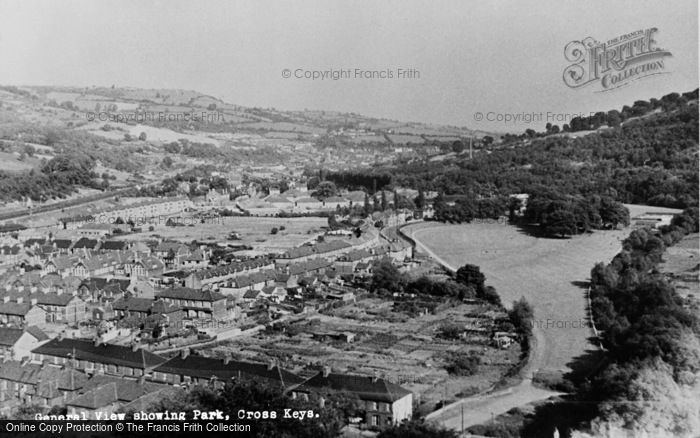 Photo of Crosskeys, General View Showing Park c.1960