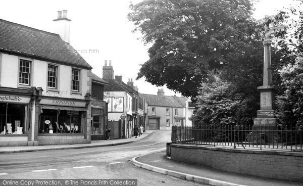 Photo of Crowle, War Memorial And High Street c.1955