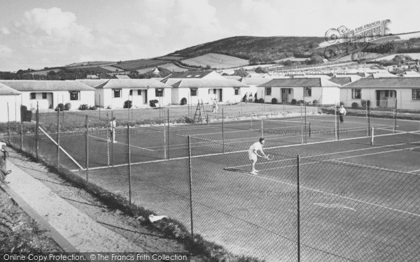Photo of Croyde, Nalgo Holiday Centre, Tennis Courts c.1955