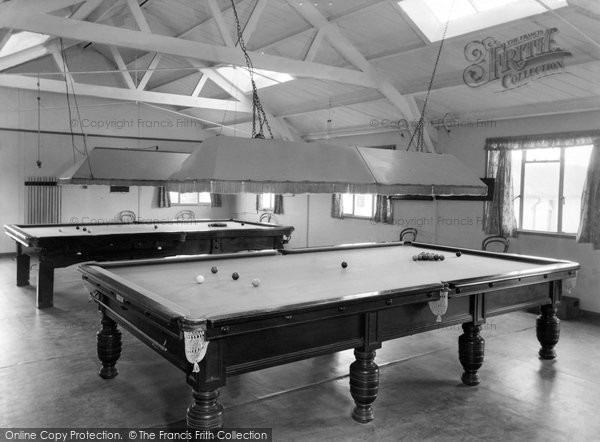Photo of Croyde, Nalgo Holiday Centre, The Billiard Room c.1960