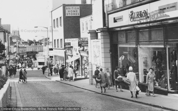 Photo of Croydon, British Home Stores And Burtons c.1965