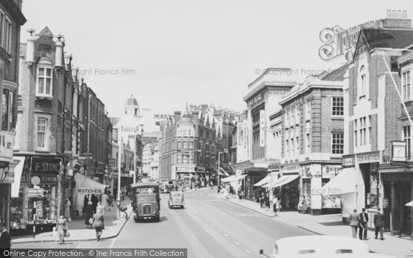 Photo of Croydon, High Street And Davis Theatre c.1955