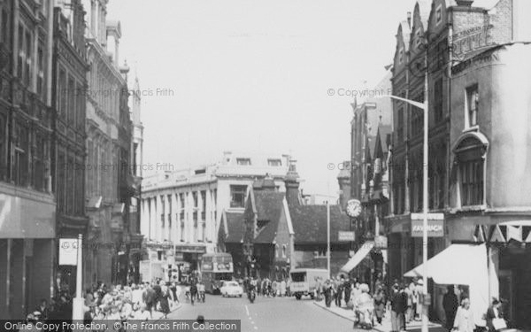 Photo of Croydon, High Street c1955