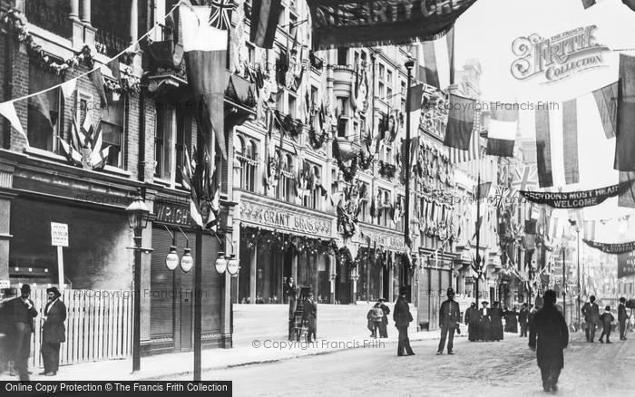 Photo of Croydon, High Street, Decorated To Celebrate The Opening Of The Town Hall 1896