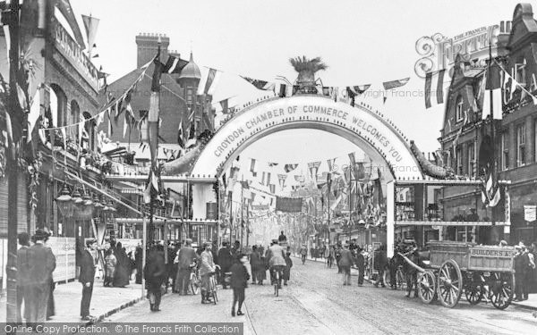 Photo of Croydon, North End, Decorated To Celebrate The Opening Of The Town Hall 1896
