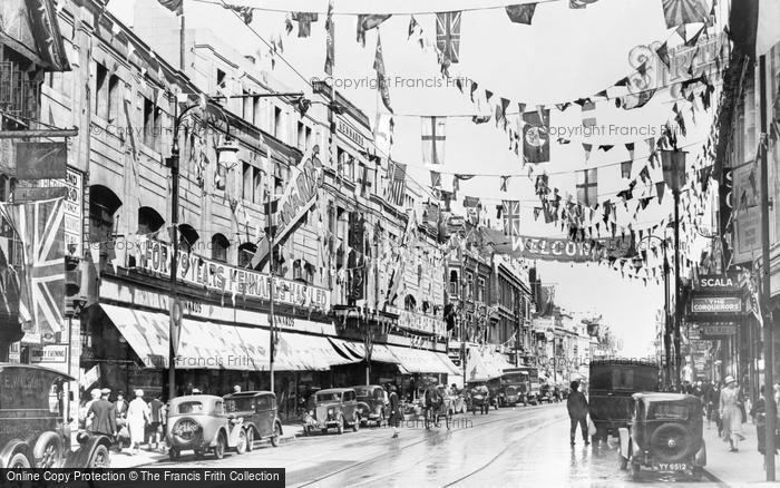 Photo of Croydon, North End, Decorated To Mark The Incorporation Jubilee 1933