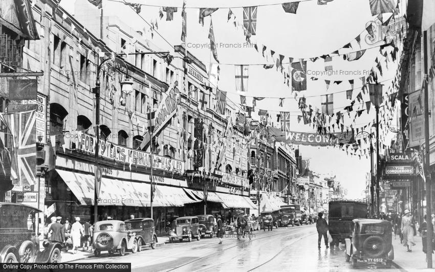 Croydon, North End, decorated to mark the Incorporation Jubilee 1933