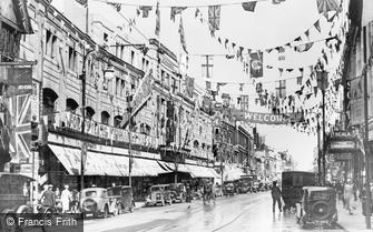 Croydon, North End, decorated to mark the Incorporation Jubilee 1933