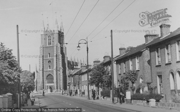 Photo of Croydon, Parish Church c.1950