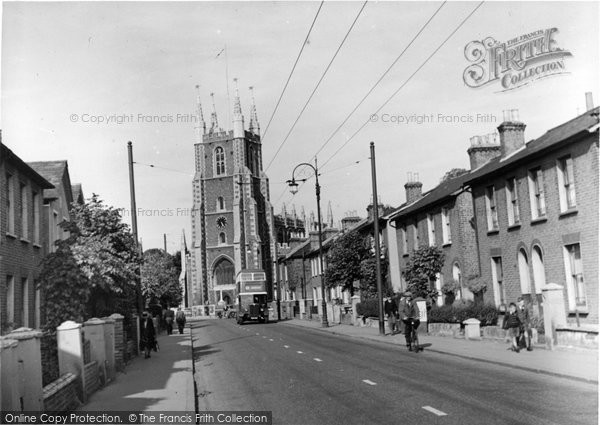 Photo of Croydon, St John's Church c.1950