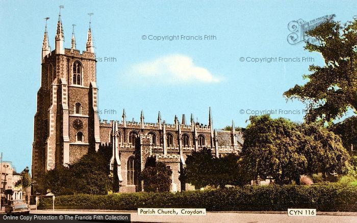 Photo of Croydon, St John's Church c.1960