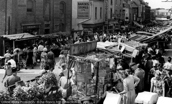 Photo of Croydon, Surrey Street c.1955